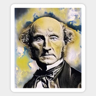 John Stuart Mill Yellow Portrait | John Stuart Mill Artwork 8 Magnet